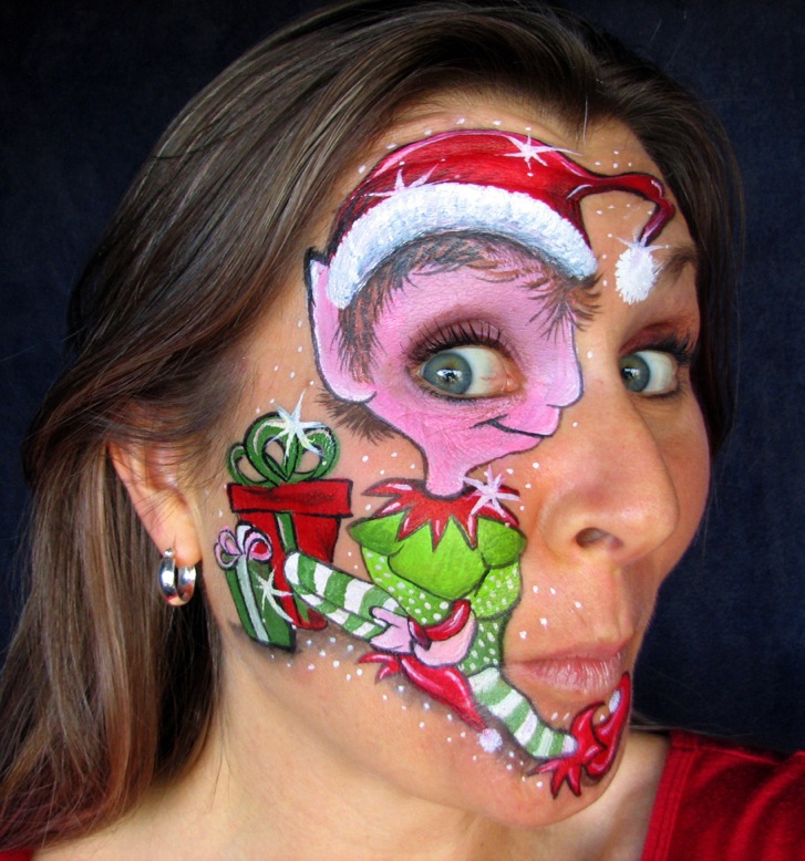 Illusion Christmas Face Painting Competition