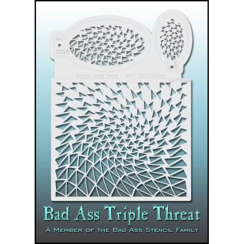 Bad Ass Triple Threat Stencil 7025 (BATT Stencil 7025 Warped)
