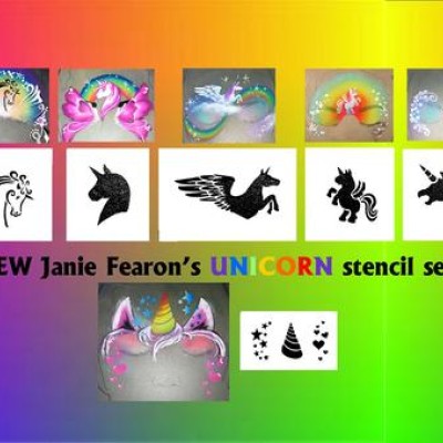 Unicorn Stencils - Pega Corn