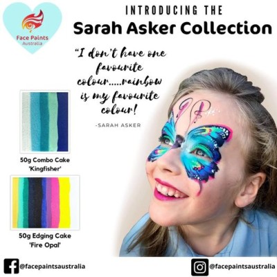 Face Paints Australia Rainbow Cake Kingfisher 50g