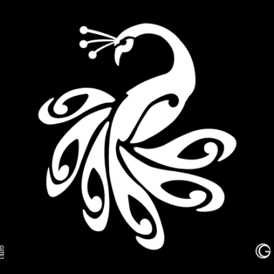 Glimmer Peacock Go Couture Stencil