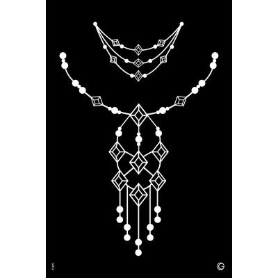 Glimmer Diamond Drops Go Couture Large Stencil