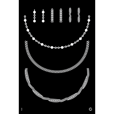 Glimmer Chains Go Couture Large Stencil