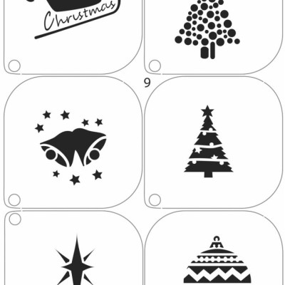 Grimas  Stencils Christmas 9 Grimas  Stencils Christmas 9