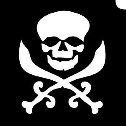 Glitter tattoo PP06 Pirate Skull Sword Pack Of 5 (PP06 Pirate Skull Sword Pack Of 5)