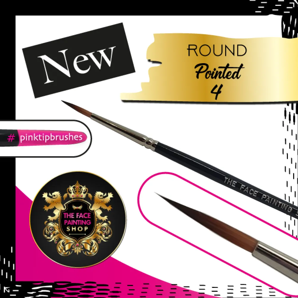 The Face Painting Shop Round Pointed 4 Brush The face painting shop round pointed 4 brush