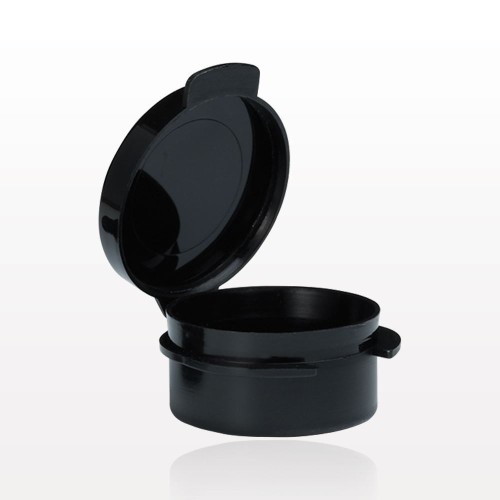 Empty Black Round Hinged Jar 5ml (small 5ml)