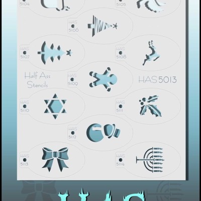 Half Ass Stencil Holly Jolly