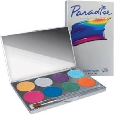 Mehron Paradise Make Up AQ 8 Colour Palette - Brilliant Mehron Paradise Make Up AQ 8 Colour Palette - Brilliant