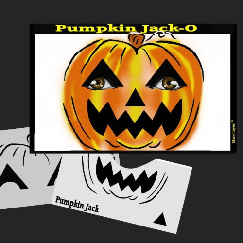 Show Off Stencil Pumpkin Jack-o (Pumpkin)