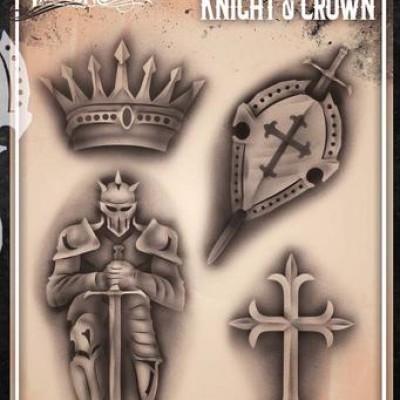 Airbrush Tattoo Pro Knights and Crown
