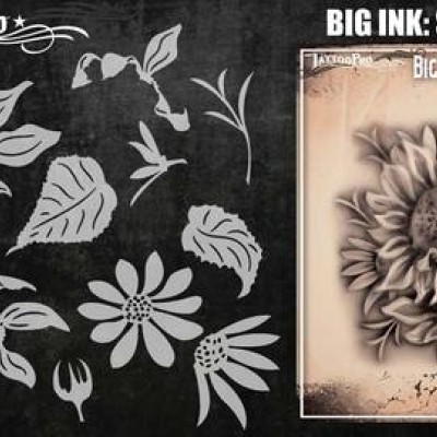 Airbrush  Tattoo Pro BIG Sunflowers Airbrush  Tattoo Pro BIG Sunflowers