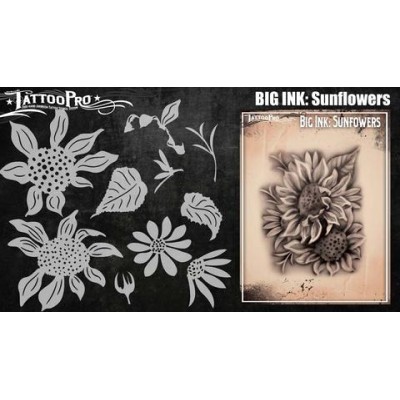 Airbrush  Tattoo Pro BIG Sunflowers Airbrush  Tattoo Pro BIG Sunflowers
