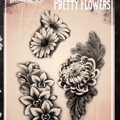 Airbrush  Tattoo Pro Pretty Flowers Airbrush  Tattoo Pro Pretty Flowers
