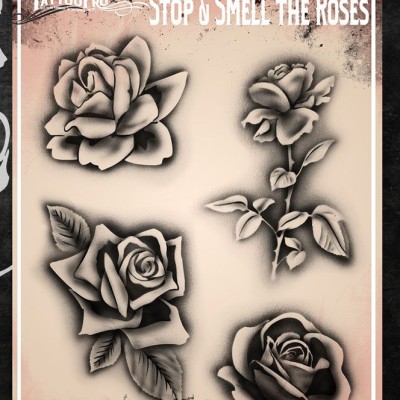 Airbrush  Tattoo Pro Stop And Smell The Roses Airbrush  Tattoo Pro Stop And Smell The Roses