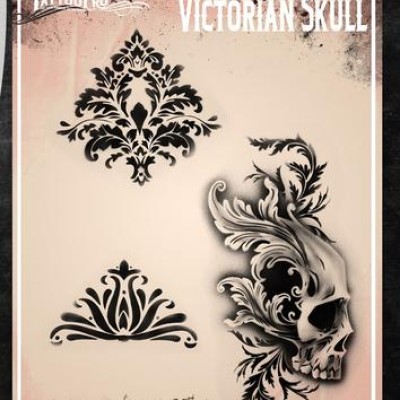 Airbrush  Tattoo Pro Victorian Skull Airbrush  Tattoo Pro Victorian Skull