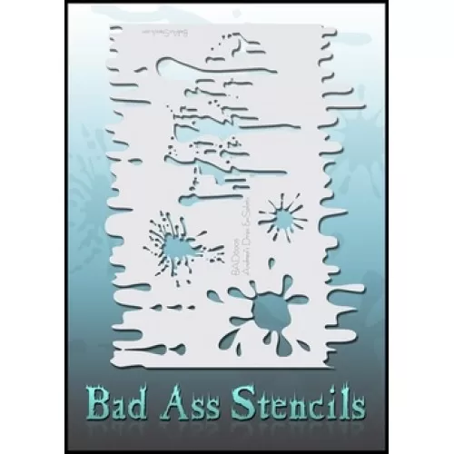 Full Size Bad Ass Stencil 6005 (Drips and Splats 6005)