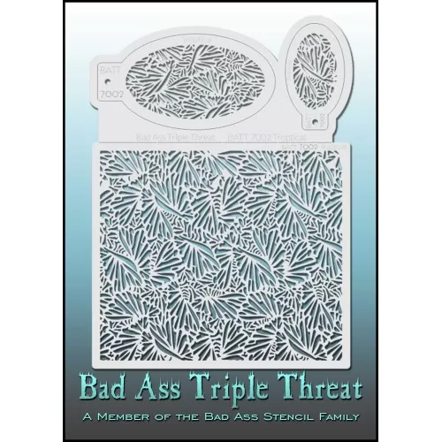 Bad Ass Triple Threat Stencil 7002 (BATT Stencil 7002 Troptical)