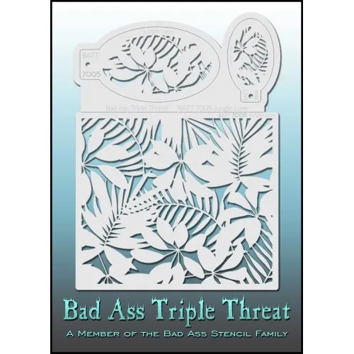 Bad Ass Vector Pattern Bad Ass Triple Threat Stencil 7005