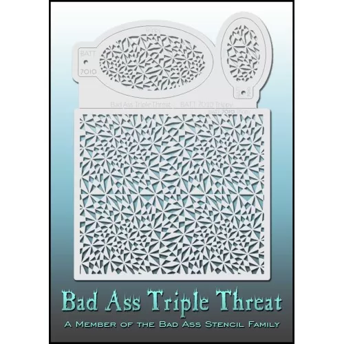 Bad Ass Triple Threat Stencil 7010 (BATT Stencil 7010 Trippy)