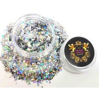 Chunky Glitter Pale Holo Silver Diamonds (Holo Silver Diamonds)
