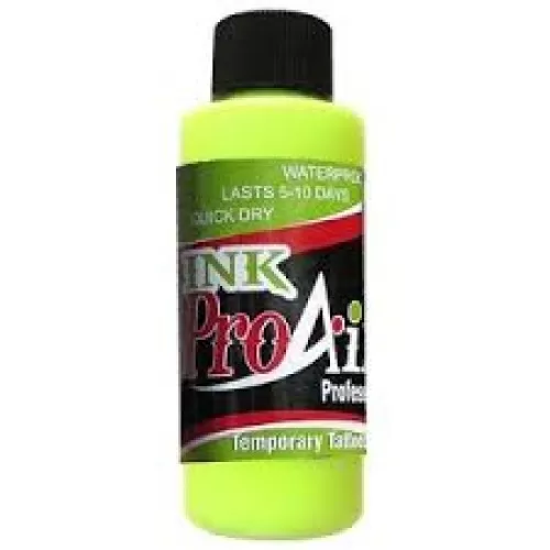 ProAiir Temp Tattoo Ink Flo Yellow 2OZ (INK FLO YELLOW 2OZ)