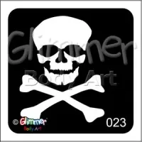 Glitter tattoo 023 Skull Pack Of 5 (023 Skull Pack Of 5)