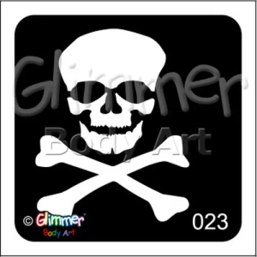 Glitter tattoo 023 Skull Pack Of 5 (023 Skull Pack Of 5)