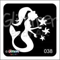 Glitter tattoo 038 Mermaid Pack Of 5 (038 Mermaid Pack Of 5)