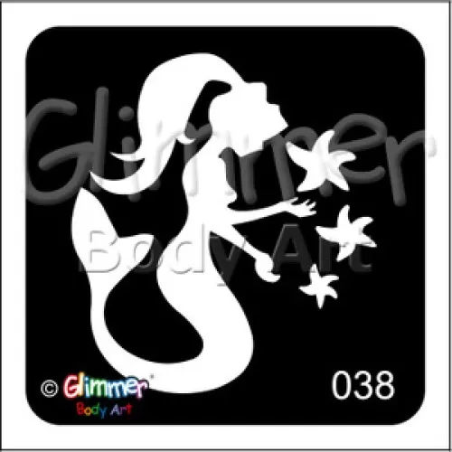 Glitter tattoo 038 Mermaid Pack Of 5 (038 Mermaid Pack Of 5)