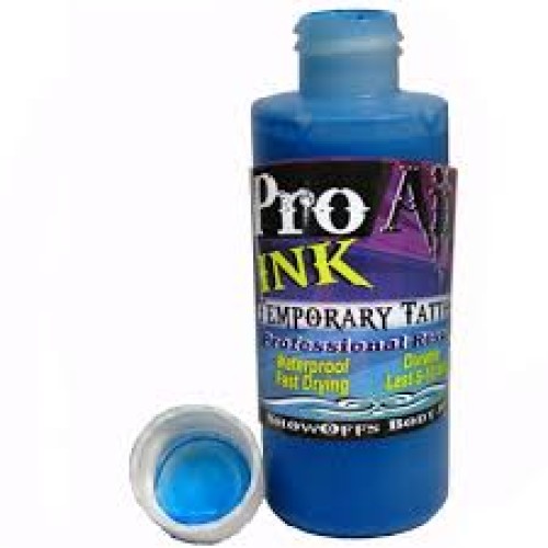 ProAiir Temp Tattoo Ink Flo  Blue 2OZ (INK Flo blue 2OZ)