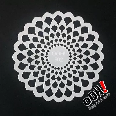 Ooh Body Art Stencil Sphere Mermaid Scales 