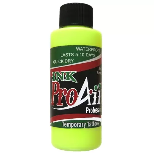 ProAiir Temp Tattoo Ink Flo Yellow 2OZ (INK FLO YELLOW 2OZ)
